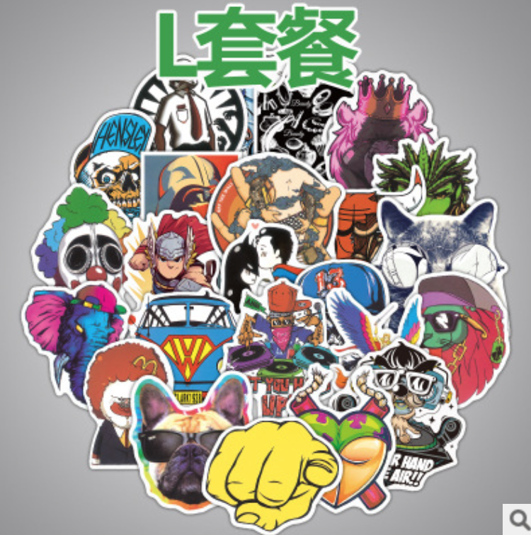 สติ๊กเกอร์ (set 100 ชิ้น) ติด ตกแต่ง กระเป๋า โน๊ตบุ๊ค ของใช้จิปาถะ