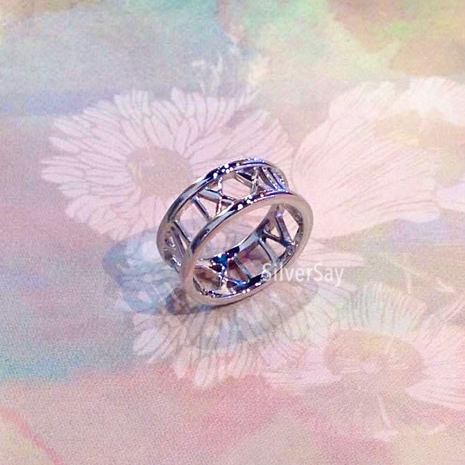 แหวนแกะลายอักษรรูน(Rune)รอบวง