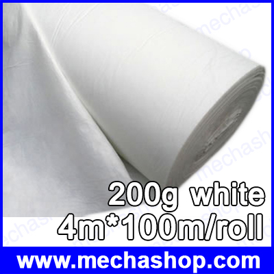 Geotextile จีโอเทคไทล์ ผ้าใยสังเคราะห์ แผ่นใยสังเคราะห์ น้ำซึมไหลผ่านได้ระบายน้ำดี ป้องกันวัชพืช หนา 200 gram สีขาว ยกม้วน 4x100m (400 ตร.ม)