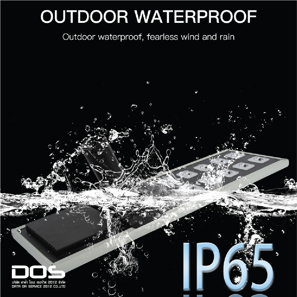 เสาไฟโซล่าเซลล์ พลังงานแสงอาทิตย์ High Brightness กันน้ำฝน IP65 60W 80W 100W 120W สูง 3, 4, 5, 6 เมตร All in one LED | DOS-SA03