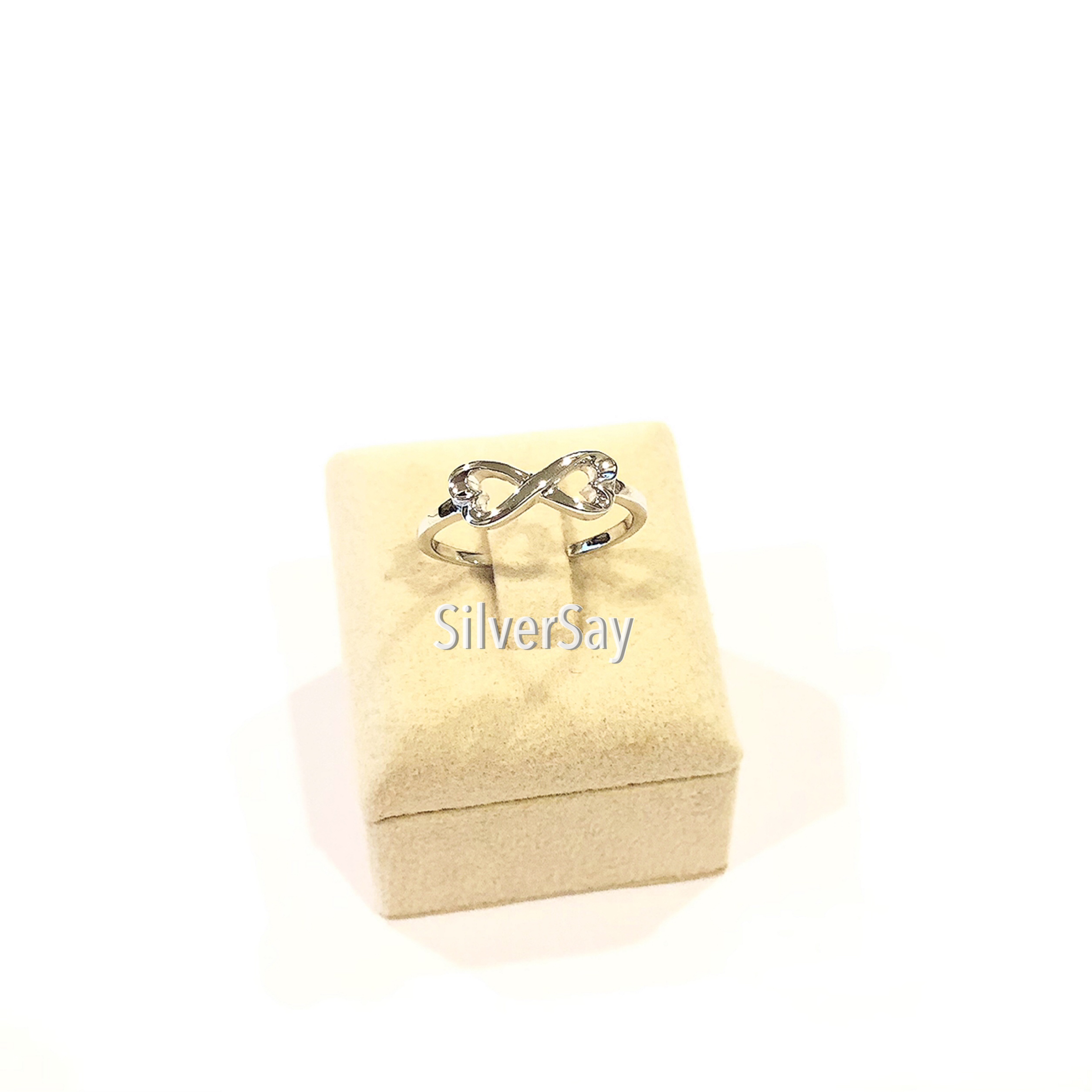 แหวนหัวใจคู่อินฟินิตี้ Infinity แบบเกลี้ยง/ขนาดเล็ก