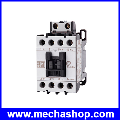 แมกเนติกคอนแทคเตอร์ อุปกรณ์ควบคุมการทำงานของมอเตอร์ 220V,20A Shihlin Mangnetic Contactor S-P11 คุณภาพเทียบเท่า Mitsubishi