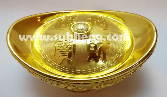 ก้อนทองลายมังกรหงส์ แบบฝาเปิด ขนาด 10 นิ้ว