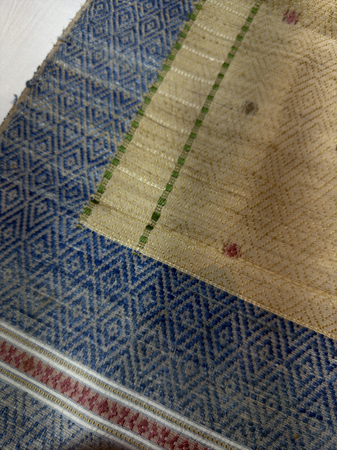 ซิ่นขิดไหม ขนาด1x3.5เมตร สีน้ำเงิน รหัส R4F-155-12468151