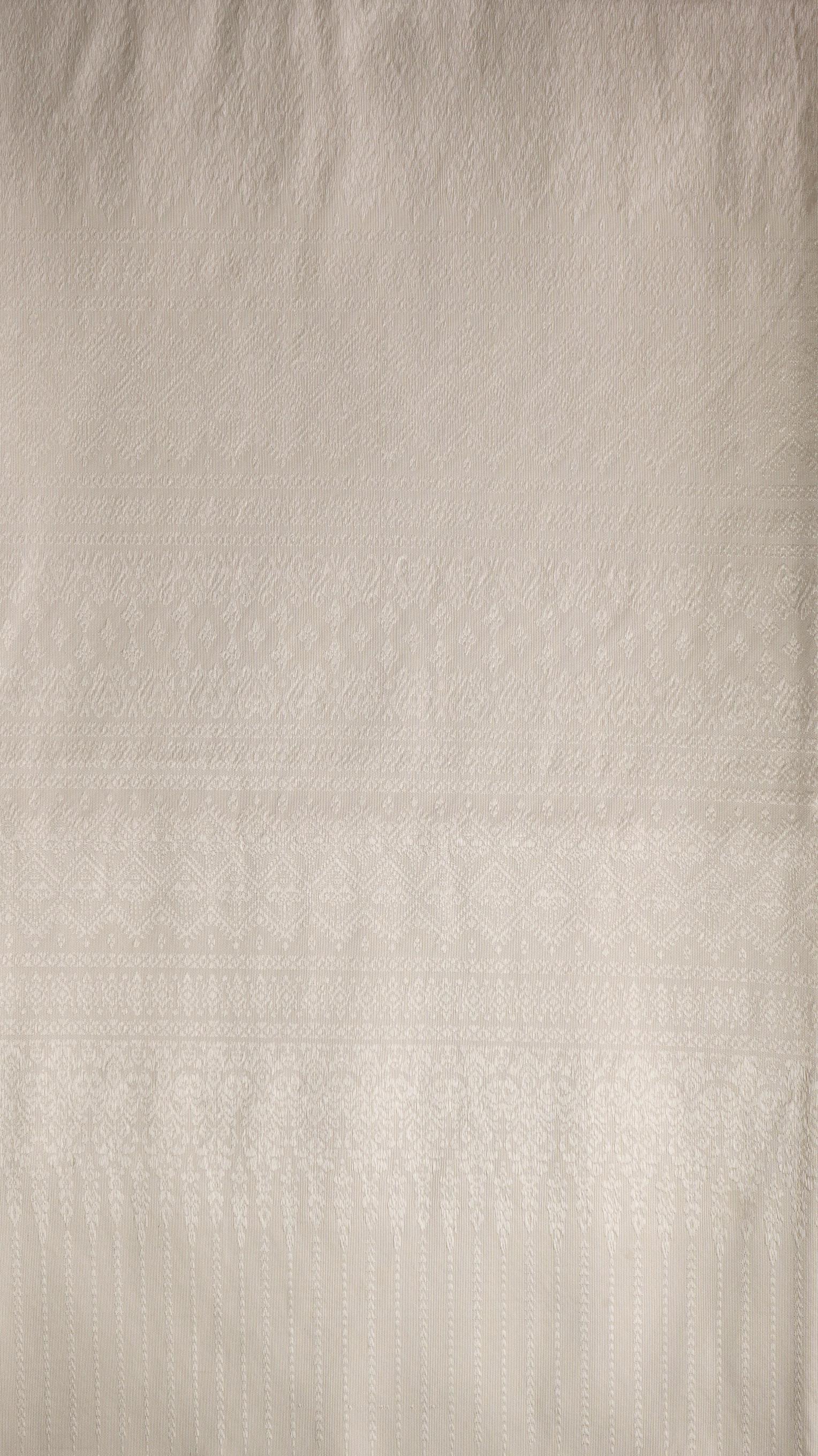 ซิ่น ผ้าไหมยกสุรินทร์ ไหมแท้ 32ตะกอ ขนาด 1x2เมตร ลายใบไม้ สีขาวครีม N11-NY-0902671601