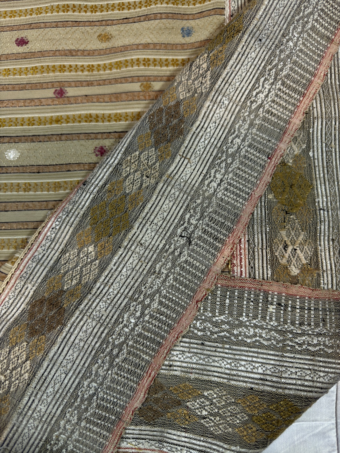 ซิ่นขิดไหม ต่อหัว ต่อเชิง ขนาด1x2เมตร สีเหลืองทองนวล รหัส R4F-155-1246812