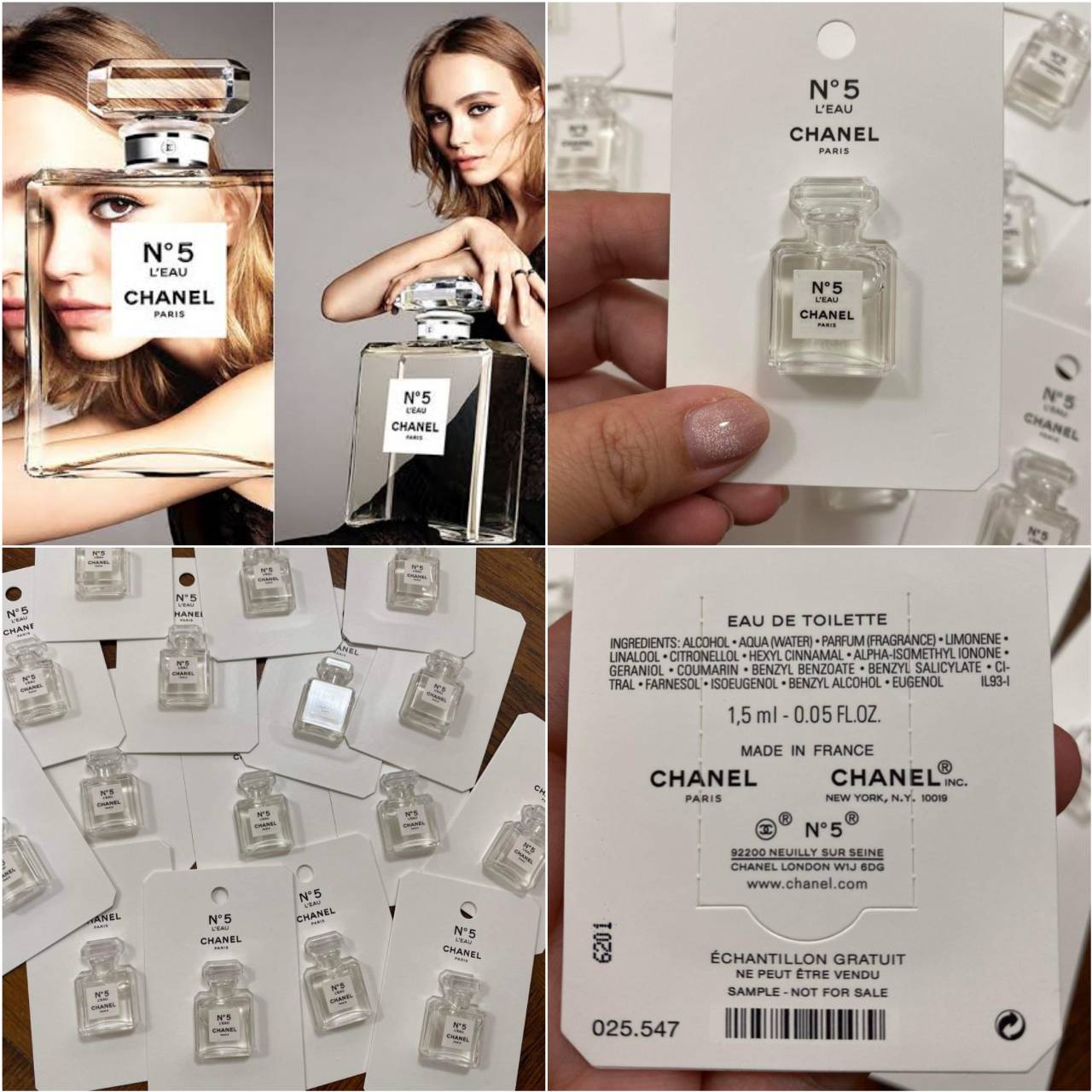 น้ำหอมจิ๋วมินิ Chanel no 5 L'eau Eau De Toilette Spray for women 1.5ml แบบแต้มมีกล่อง ( Mini Perfume น้ำหอมขนาดพกพา) น้ำหอมจิ๋วมินิ ขวดน่ารัก ตั้งโชว์ก็สวย พกพาก็สะดวก หัวแต้มตามจุดชีพจร