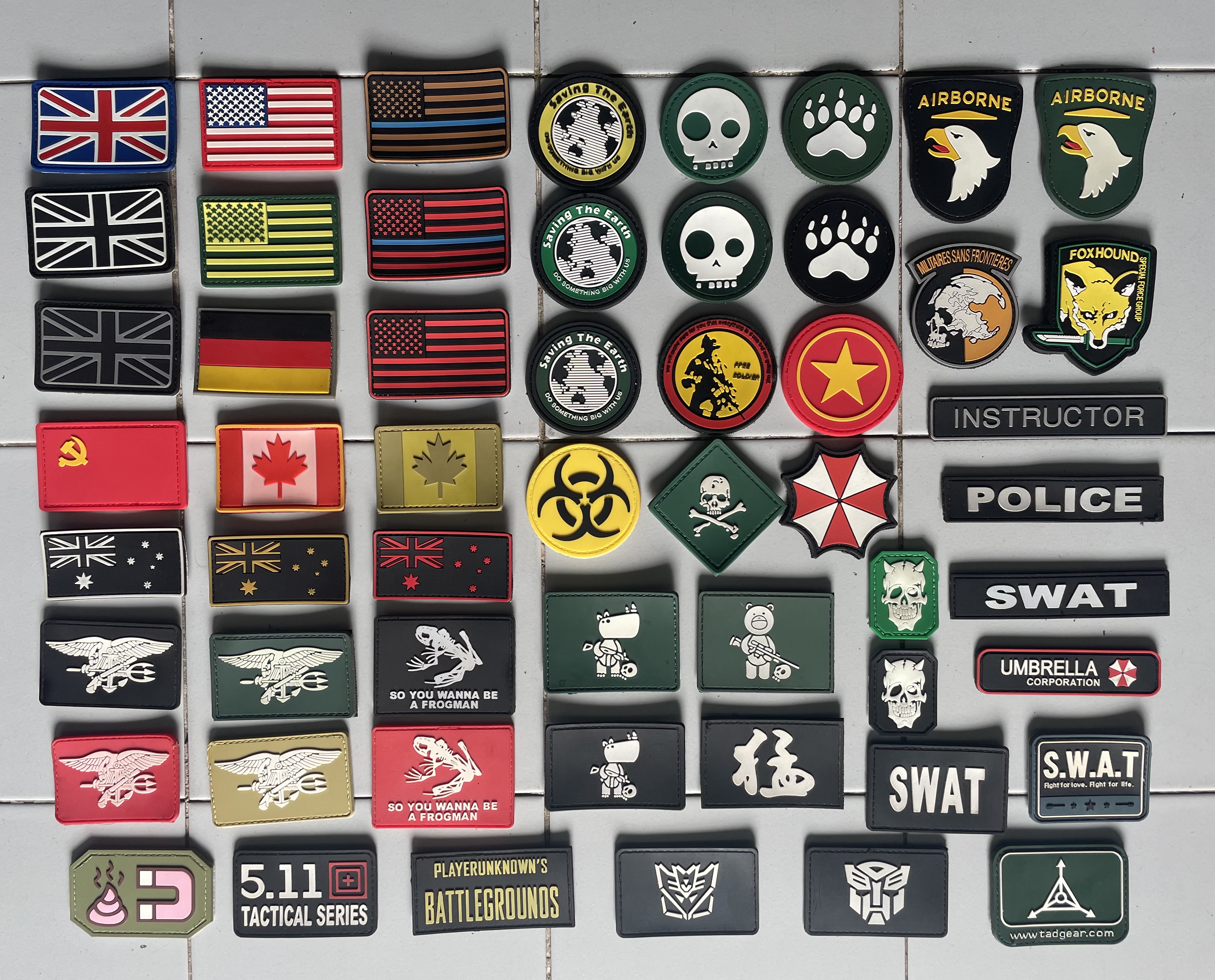 patch อาร์ม แบบ pvc กลุ่ม A (มีตีนตุ๊กแกทุกชิ้น)
