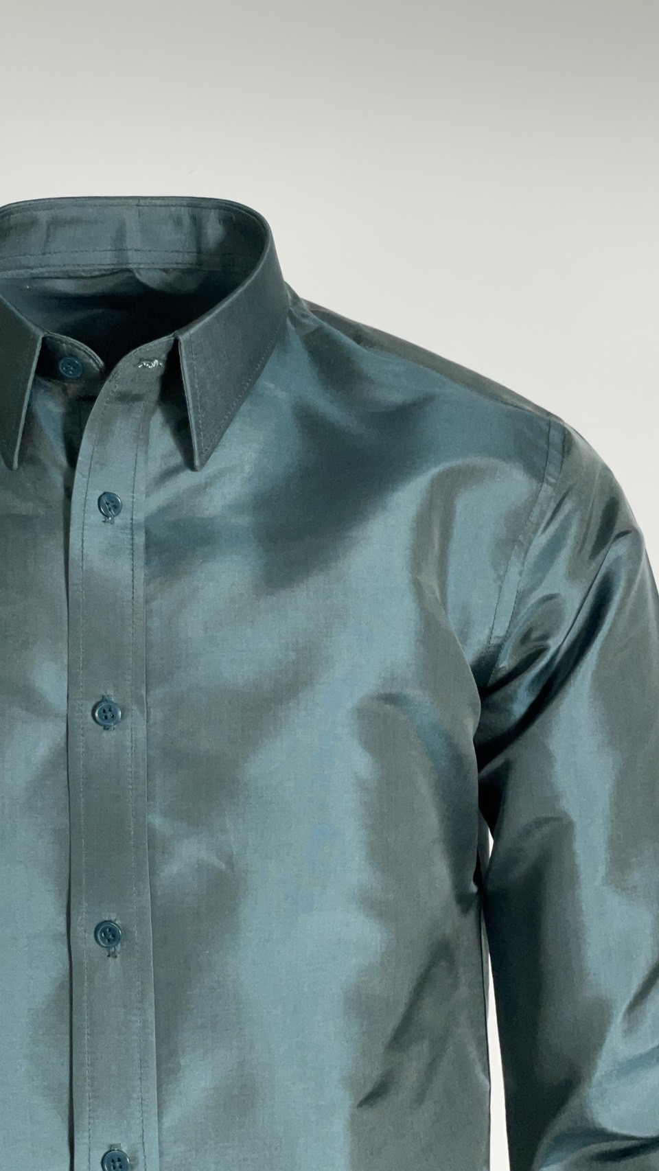 เสื้อเชิ้ตแขนยาว ไม่อัดผ้ากาว | ตัดเย็บตามรูปร่าง | เลือกผ้า ส่งไซส์ได้