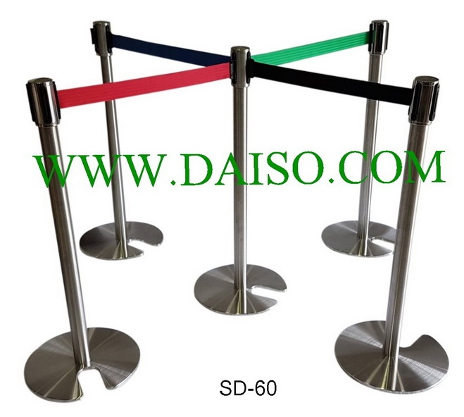 เสากั้นทางเดินสแตนเลส เสากั้นทางเดินแบบวางเก็บซ้อนกันได้_SD-60