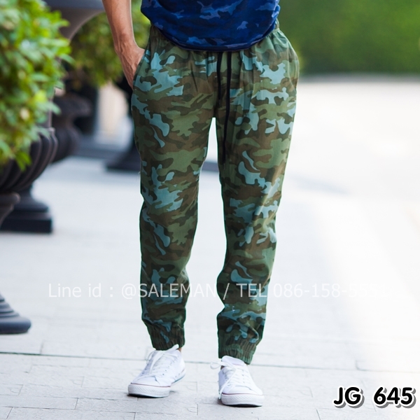 กางเกง jogger ลายทหาร JG645