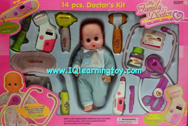 Doctor s Kit 14 pcs. (Pink) ของเล่นชุดคุณหมอ มาพร้อมอุปกรณ์แสนสนุก 14 ชิ้น รวมตุ๊กตา สร้างจินตนาการและแรงบันดาลใจแสนสนุกให้กับเด็กๆ ** จัดส่งฟรีค่ะ