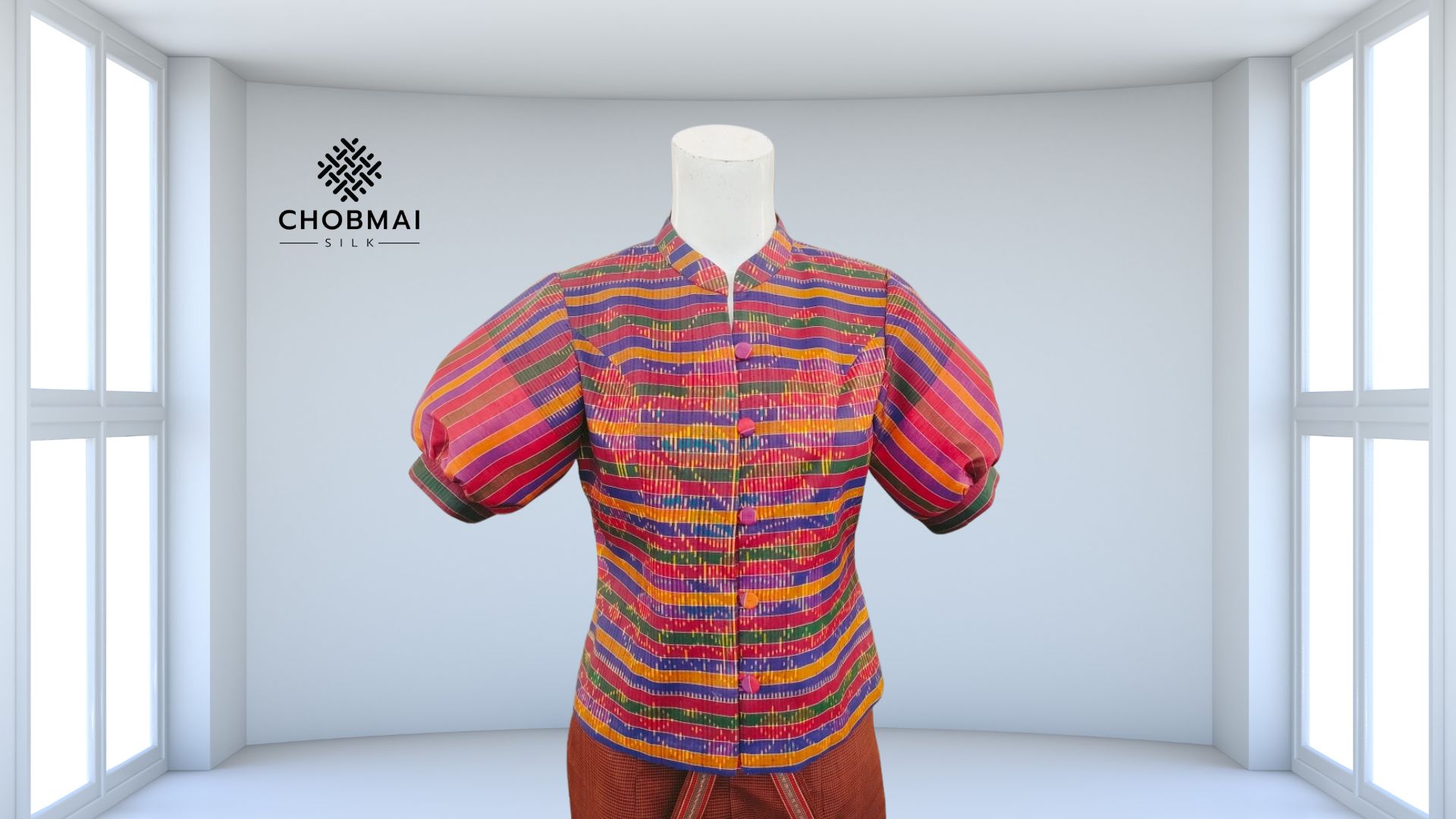 แบบตัด เสื้อผ้าไหม (ไม่รวมผ้า) ตามแบบ รหัส CUT-PT-1027661