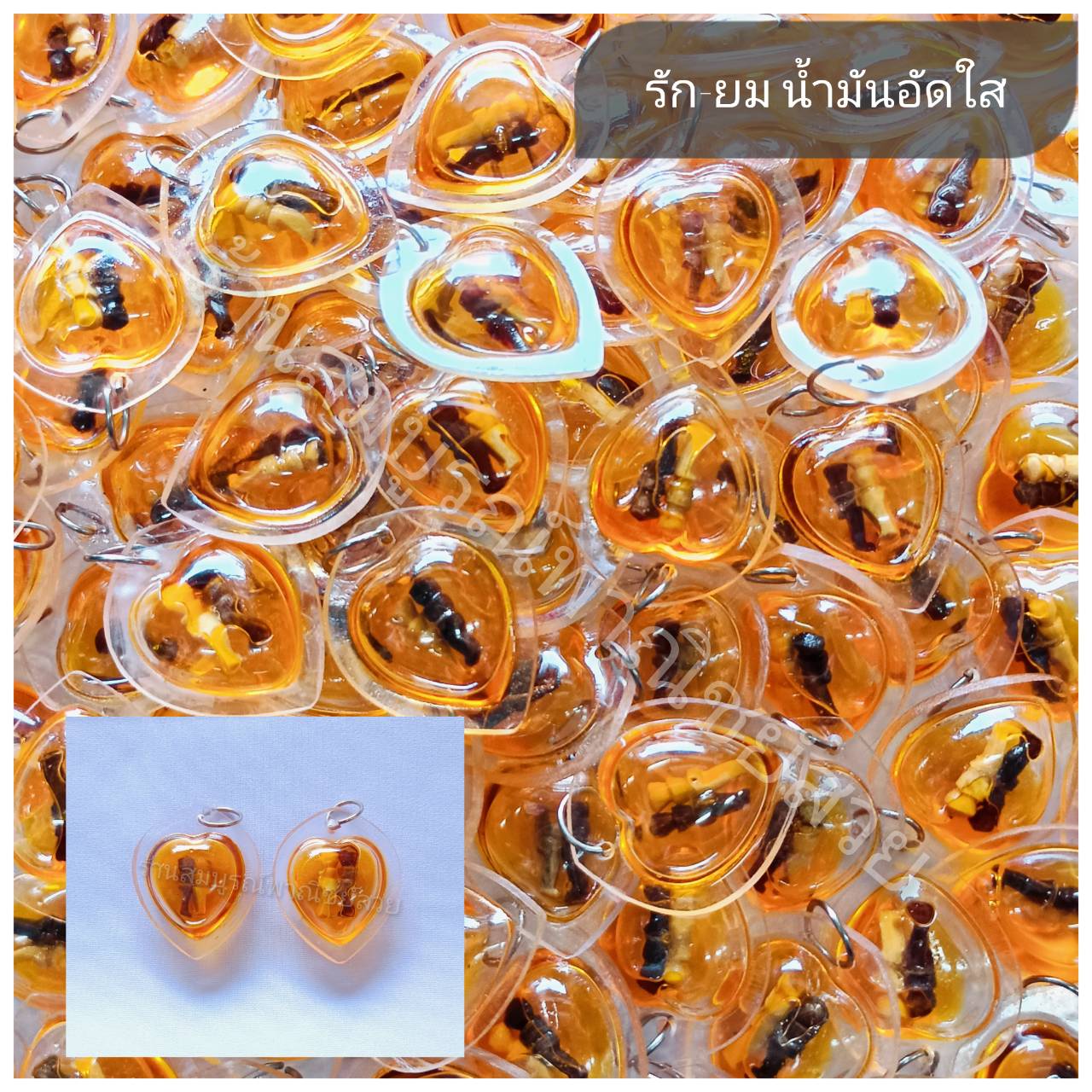 รัก-ยม พลาสติกอัดใสน้ำมัน 100 ชิ้น
