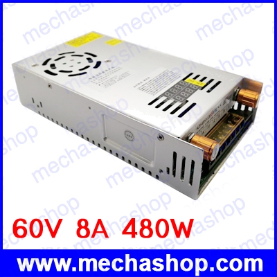 สวิทซิ่งเพาเวอร์ซัพลาย แหล่งจ่ายไฟปรับค่าได้ Input AC110/220V Output DC 0-60V 8A 480W Adjustable DC voltage stabilization Digital switching power supply