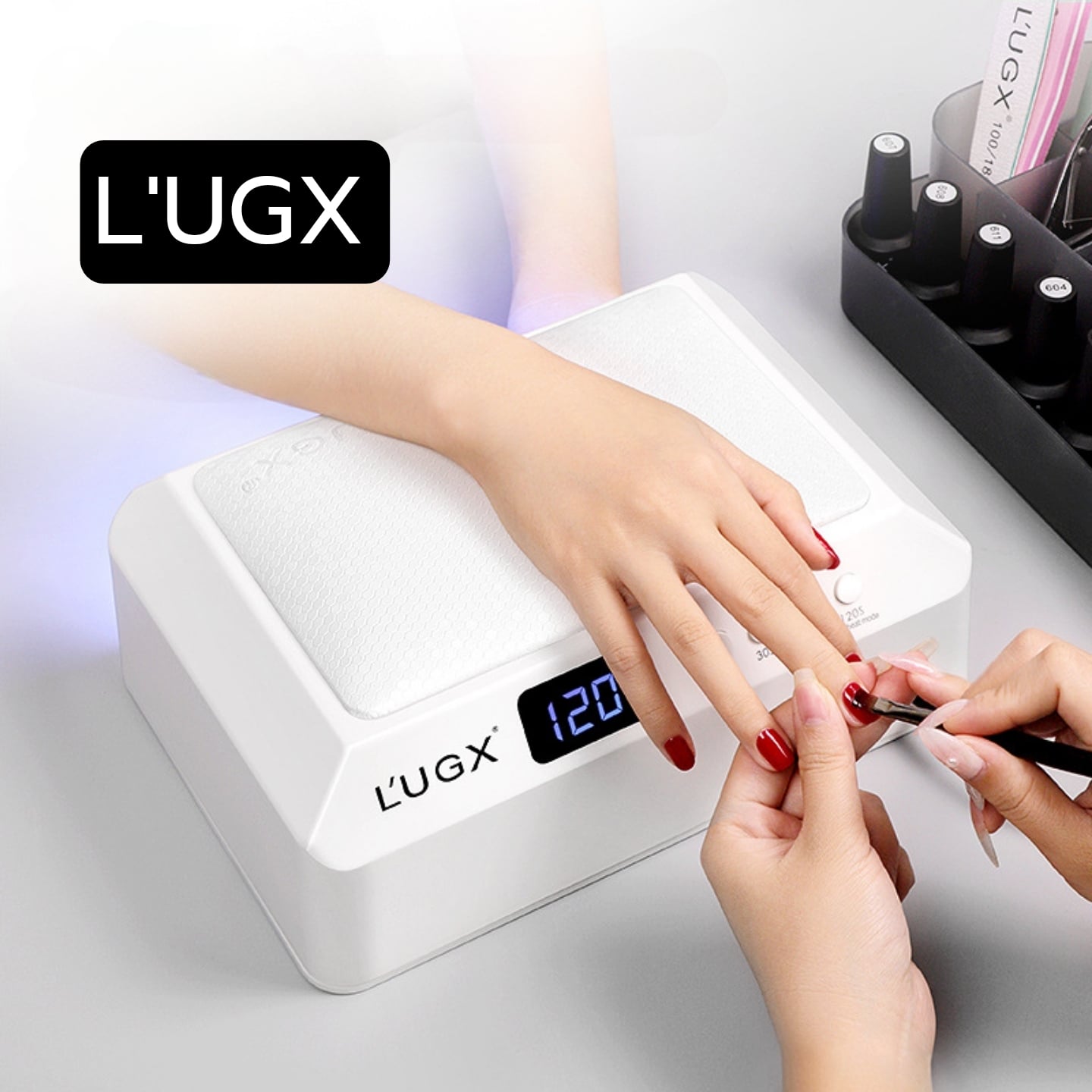 เครื่องอบเล็บเจล L'UGX ของแท้ LG205 72w มีหมอนรองบนตัวเครื่อง