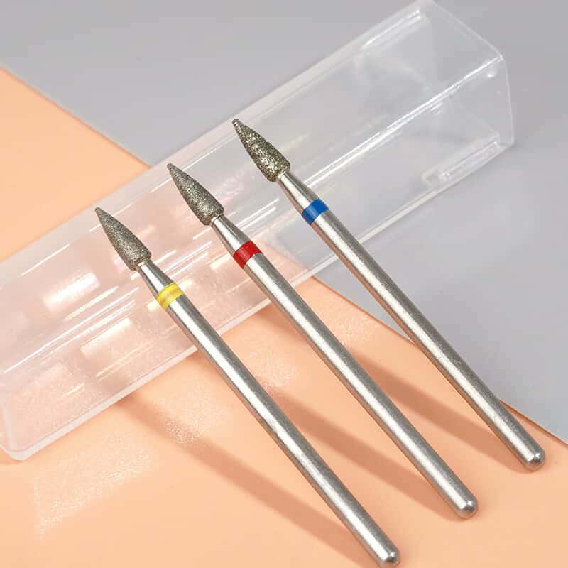 หัวเจียรไดมอนด์แต่งเล็บอย่างดี ดอกเจียรเพชร ทรงแหลม เจียรหนัง เจียรโคนเล็บ