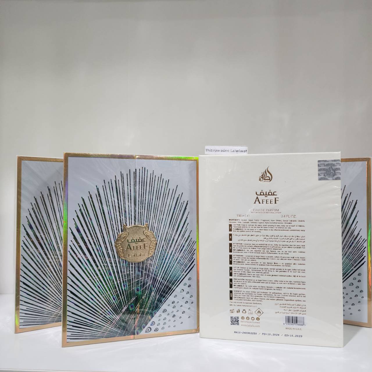 น้ำหอมแท้ Afeef Lattafa Perfumes for women and men 100ml กล่องซีล คล้าย TF Bitter Peach