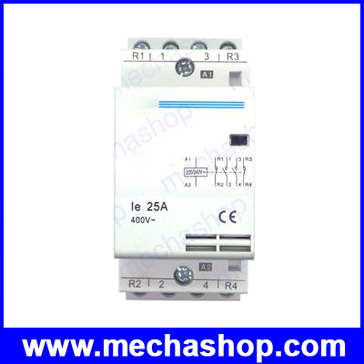 เอซีคอนแทกเตอร์ แมกเนติกคอนแทกเตอร์ 4P 25A 2NC 2NO Coil 220/230V AC 50/60HZ Din rail Household AC Contactor