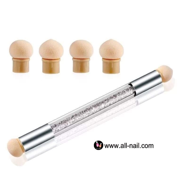 ฟองน้ำไล่สีแบบแท่ง ฟองน้ำ ombre พู่กันไล่สี พร้อมหัวเปลี่ยนอีก4ชิ้น