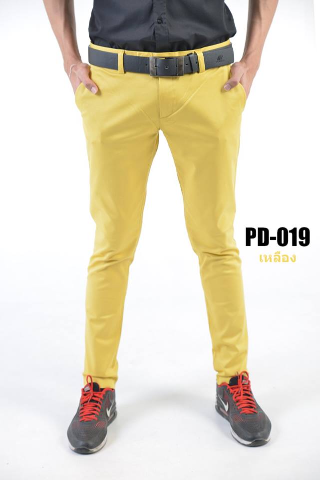 กางเกงขายาว รุ่น PD-019 (สีเหลือง)