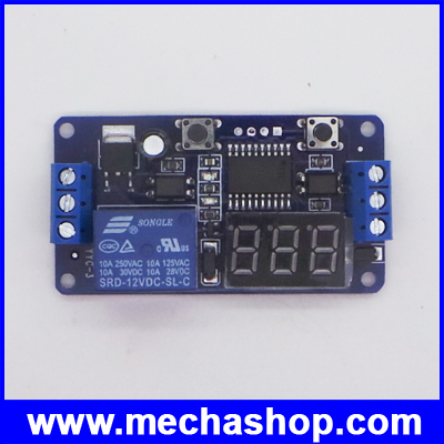 เครื่องตั้งเวลา ตั้งเวลาเปิดปิดอุปกรณ์ ตั้งเวลา 12VDC Display Digital Delay Timer Control Switch Module PLC Automation SU