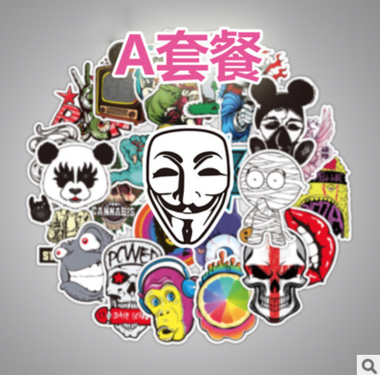 สติ๊กเกอร์ (set 100 ชิ้น) ติด ตกแต่ง กระเป๋า โน๊ตบุ๊ค ของใช้จิปาถะ