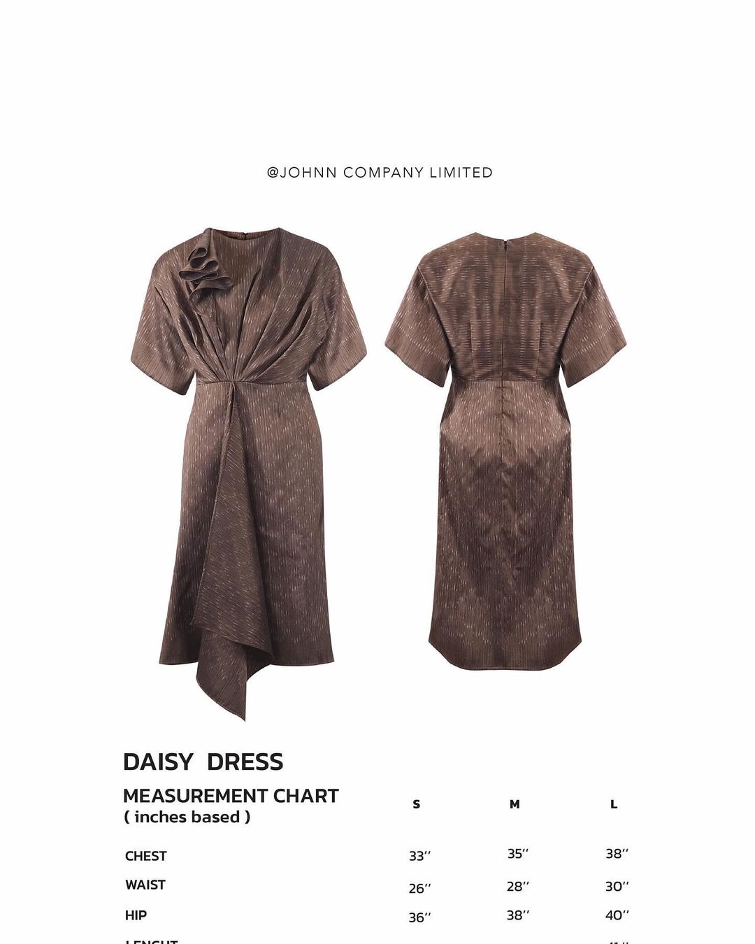 แบบตัดชุด เดรสผ้าไหม (ไม่รวมผ้า) chobmai x JHN รหัส CUT-51-03236728