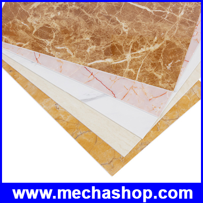 UV Marble Board แผ่นลายหินอ่อน ไม้เทียม แผ่นหินเทียม หินวีเนียร์ ตกแต่งบ้าน ตกแต่งผนัง รุ่น KL8041-1 Size: W1220mm * L2440mm* 2.5mm Material: Pvc Resin & Calcium Powder