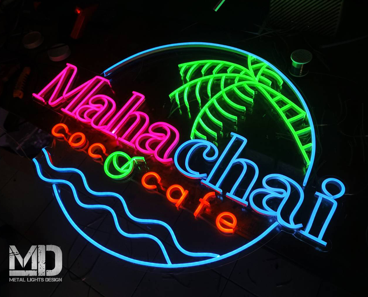 ป้ายไฟนีออนเฟล็กซ์ Coco Cafe