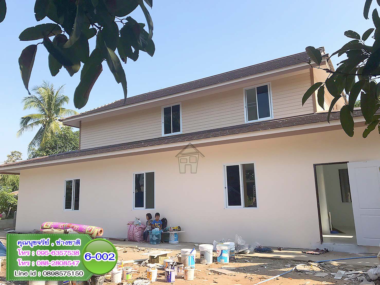 6-002 บ้านน็อคดาวน์ - บ้านหลังใหญ่ - ทรงจั่วมุกซ้อน