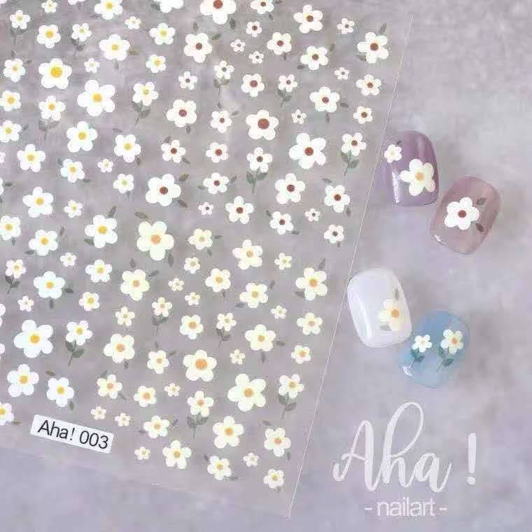 สติ๊กเกอร์ติดเล็บ สติ๊กเกอร์ตัวการ์ตูนย์ ดอกไม้ หมี สำหรับติดเล็บ แบบเยอะ!!