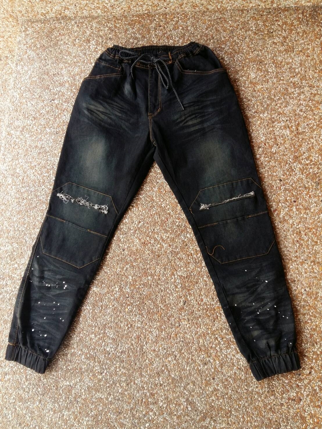 STRETCH JEANS JOGGER PANTS | ขาจั๊มยีนส์ยืด YM610 ไม่มีแถบ