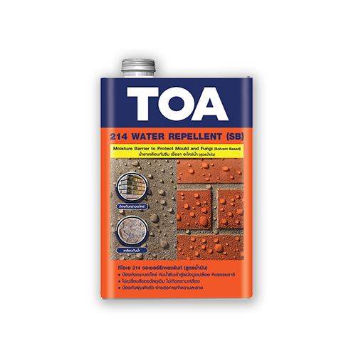 TOA 214 Water Repellent น้ำยาเคลือบกันซึม เชื้อรา ตะไคร้น้ำ สูตรน้ำมัน ทีโอเอ
