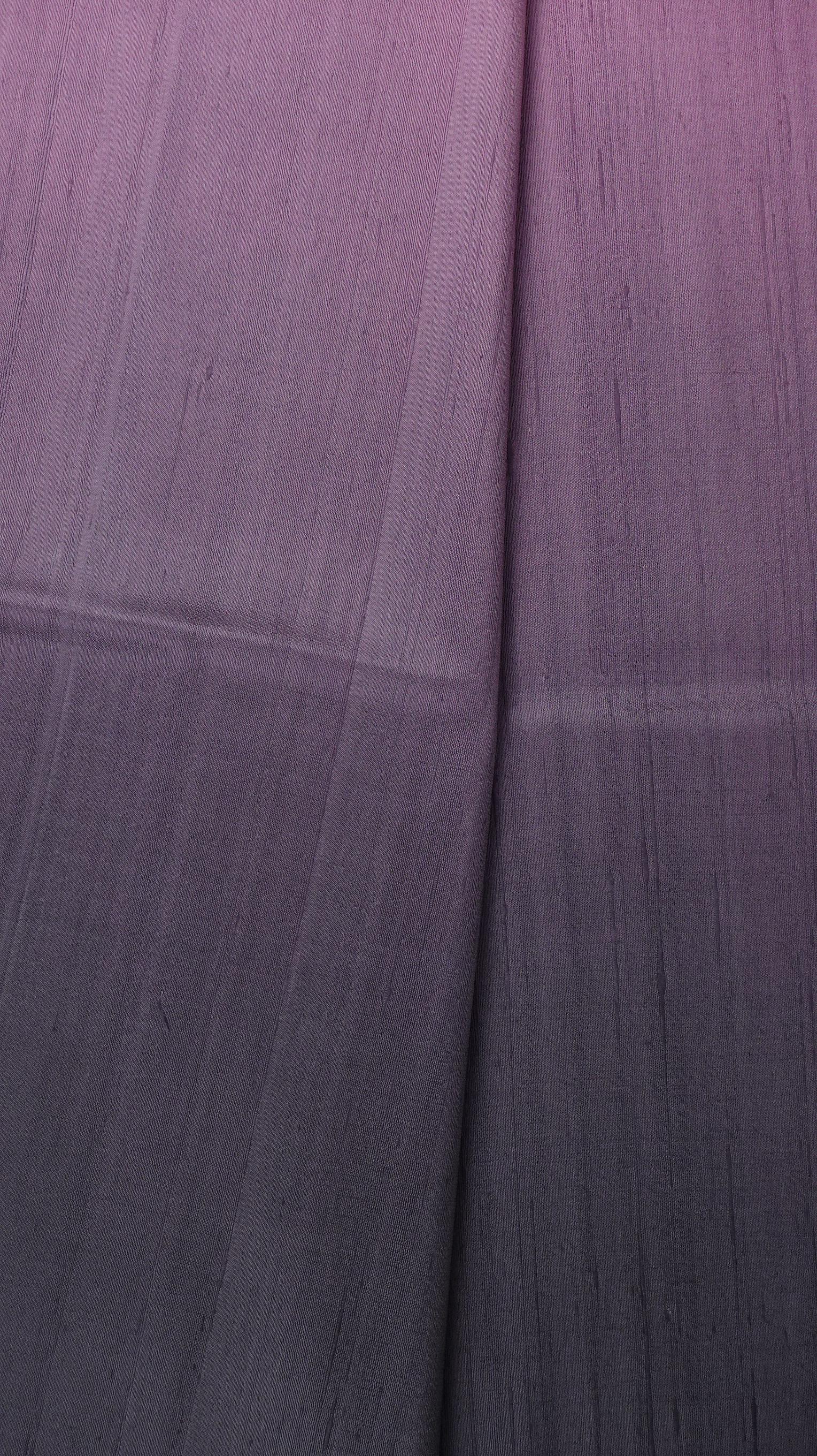 ผ้าไหมย้อมสไลด์สี ไหมบ้านทอมือ 2ตะกอ สีม่วง-สีเทาเข้ม เลือกขนาด รหัส BT-TT-022468513