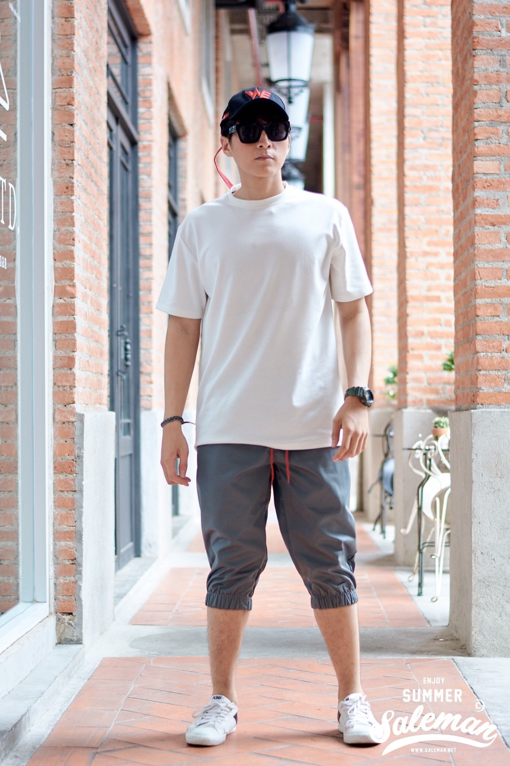 กางเกงขาสามส่วนCOTTON รหัส SS 311 RB สีเทา