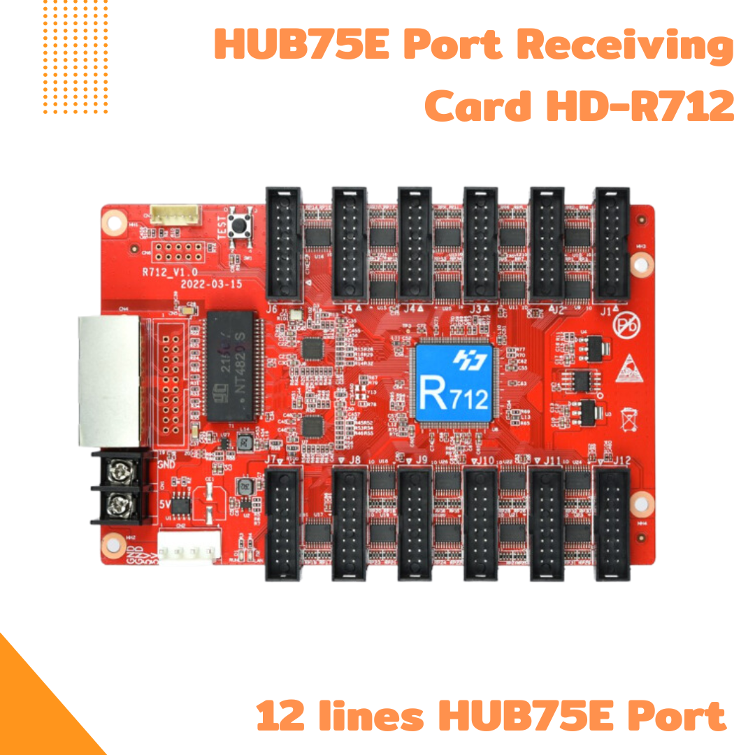 Receiving Card HD-R712 Synchronous Full Color LED HUB75E Port
