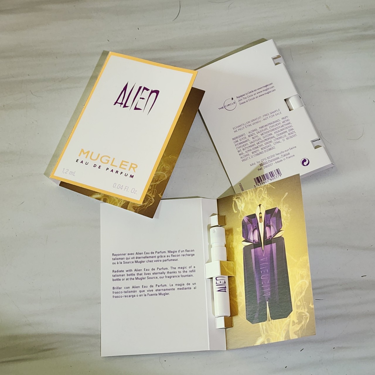 น้ำหอมไวออลหลอดทดลอง Thierry Mugler Alien EDP 1.2ml Spray Sample Vial แบบหลอดทดลอง น้ำหอมไวออลแบบหลอด