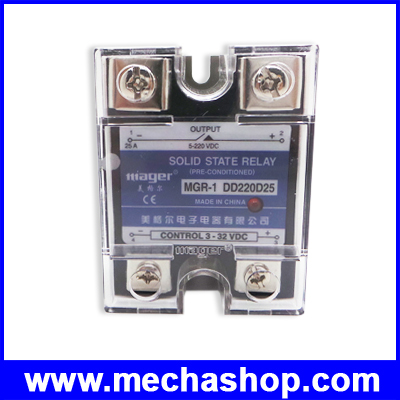 โซลิดสเตตรีเลย์ 25A solid state relay actually 3-32V DC TO 5-220V DC