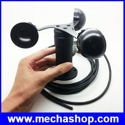 เซนเซอร์ความเร็วลม เซ็นเซอร์วัดลม แบบ3ถ้วย Wind speed sensor Current Signal 4-20mA สายไฟเอ้าพุท 3 สาย (ก้านใบพัดเป็นโลหะ)