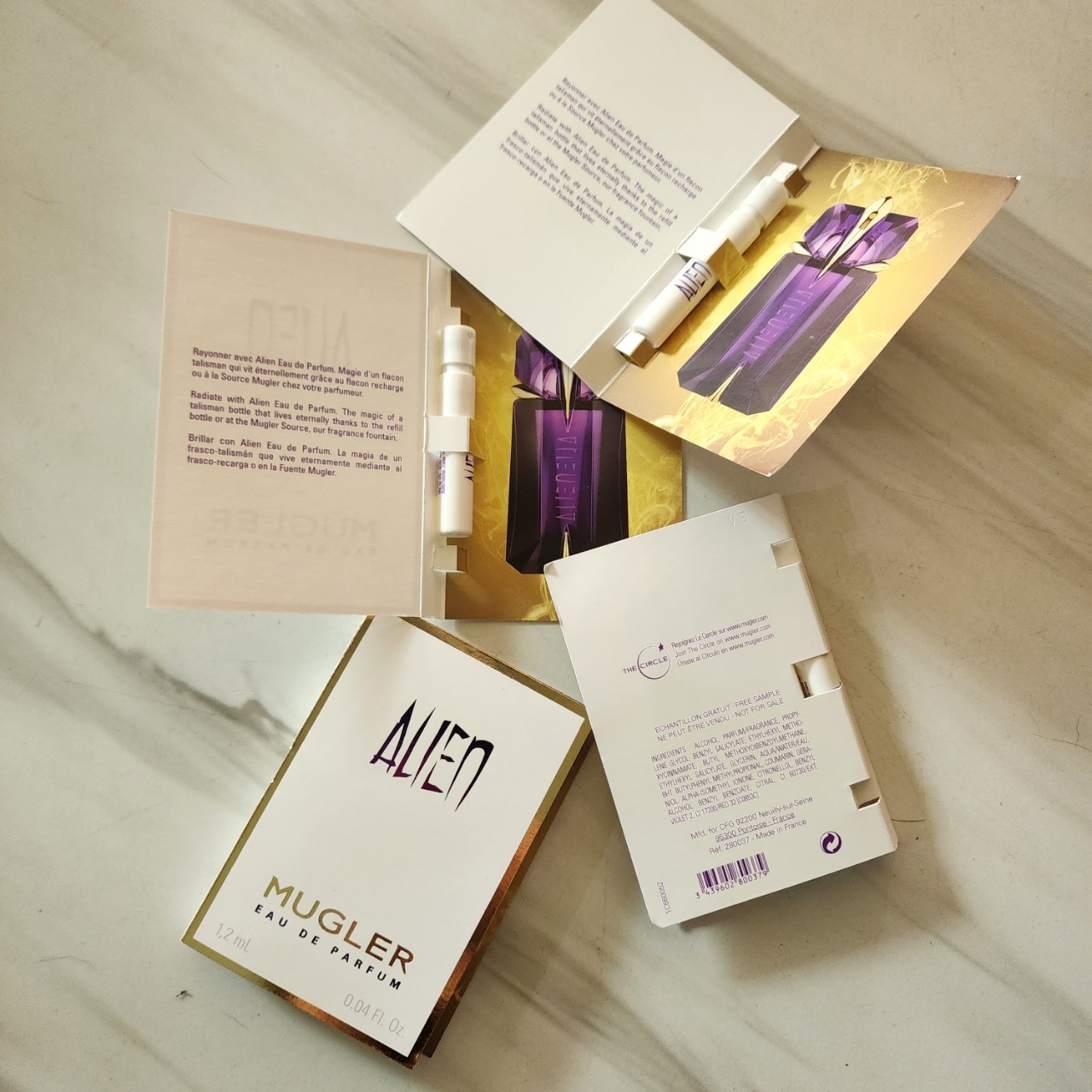 น้ำหอมไวออลหลอดทดลอง Thierry Mugler Alien EDP 1.2ml Spray Sample Vial แบบหลอดทดลอง น้ำหอมไวออลแบบหลอด