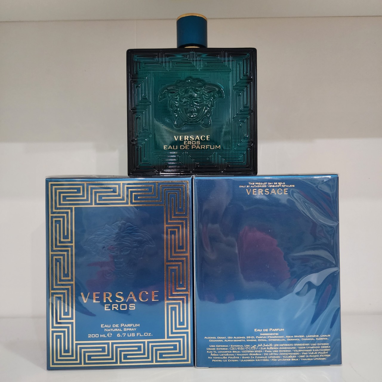 น้ำหอมแท้ Versace Eros Eau De Parfum 200ml กล่องซีล