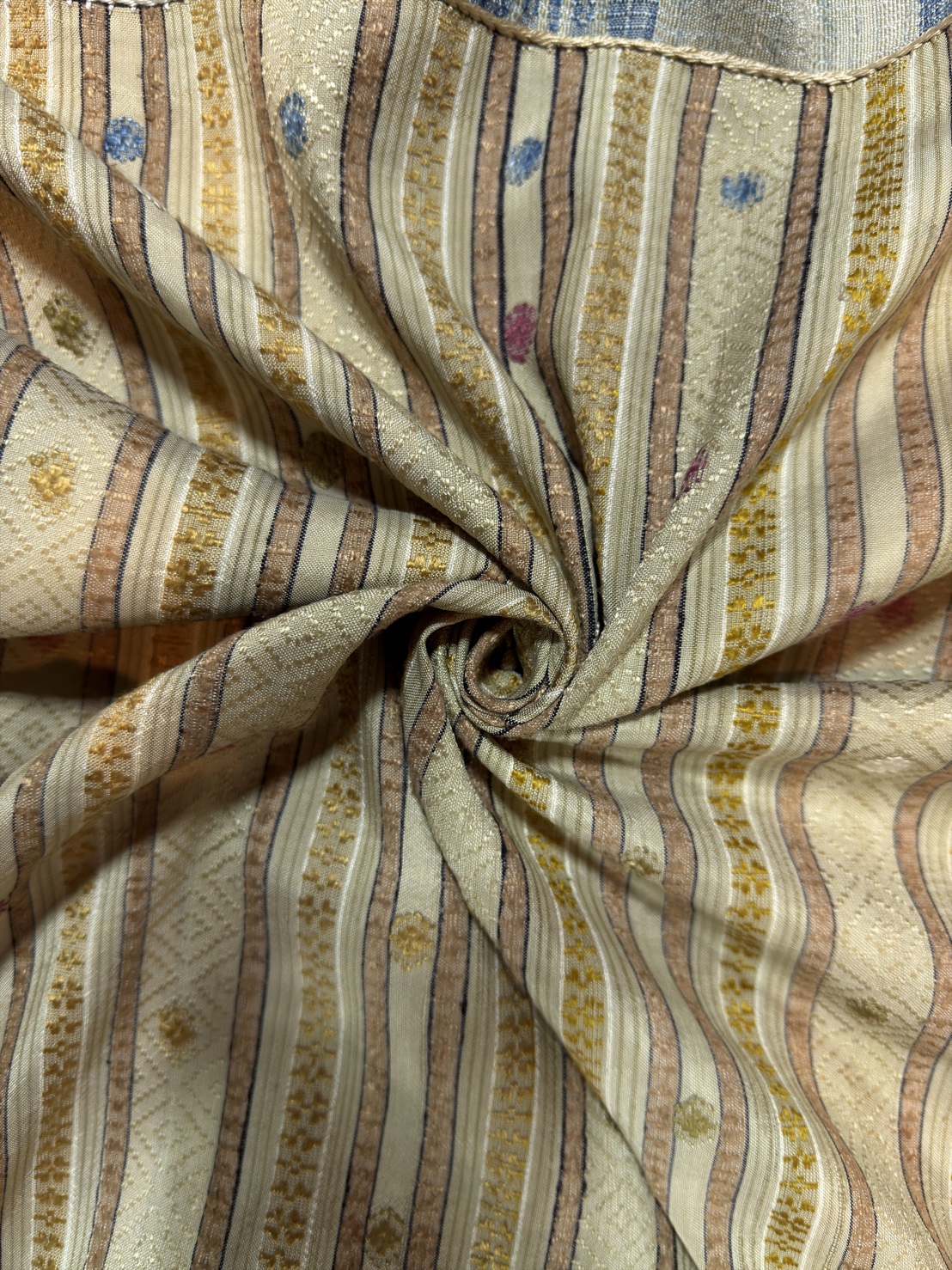 ซิ่นขิดไหม ต่อหัว ต่อเชิง ขนาด1x2เมตร สีเหลืองทองนวล รหัส R4F-155-1246812