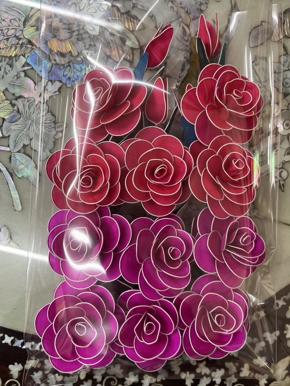 ดอกกุหลาบผ้าไหม (กลัดหน้าอก) สีชมพูบานเย็น GF-A169