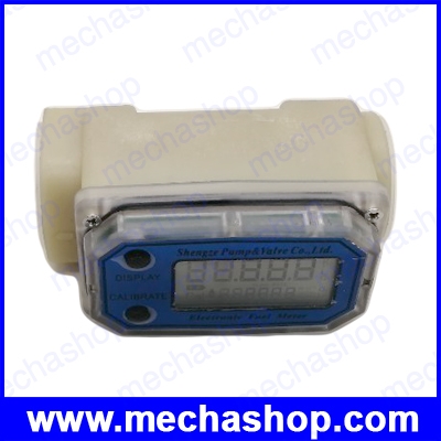 มิเตอร์วัดปริมาณการไหลของน้ำ น้ำมัน 20-120 ลิตรต่อนาที กับขนาดท่อเส้นผ่าศูนย์กลาง 1นิ้ว Diesel Fuel Flow Meter body Aluminum