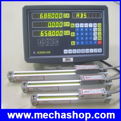 หน้าจอแสดงผลลิเนียร์สเกล พร้อมลิเนียร์สเกล 3 แกน DRO 3 Axis digital readout with linear scale เลือกลิเนียร์สเกล 100-1020mm 5micron (สินค้า Pre-Order)