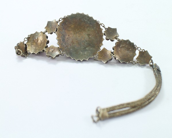 SI110 สร้อยข้อมือ+แหวน ชุดเครื่องละครพลอยอัด ตัวเรือนเงินแท้ 92.5% นน. 26.2 กรัม