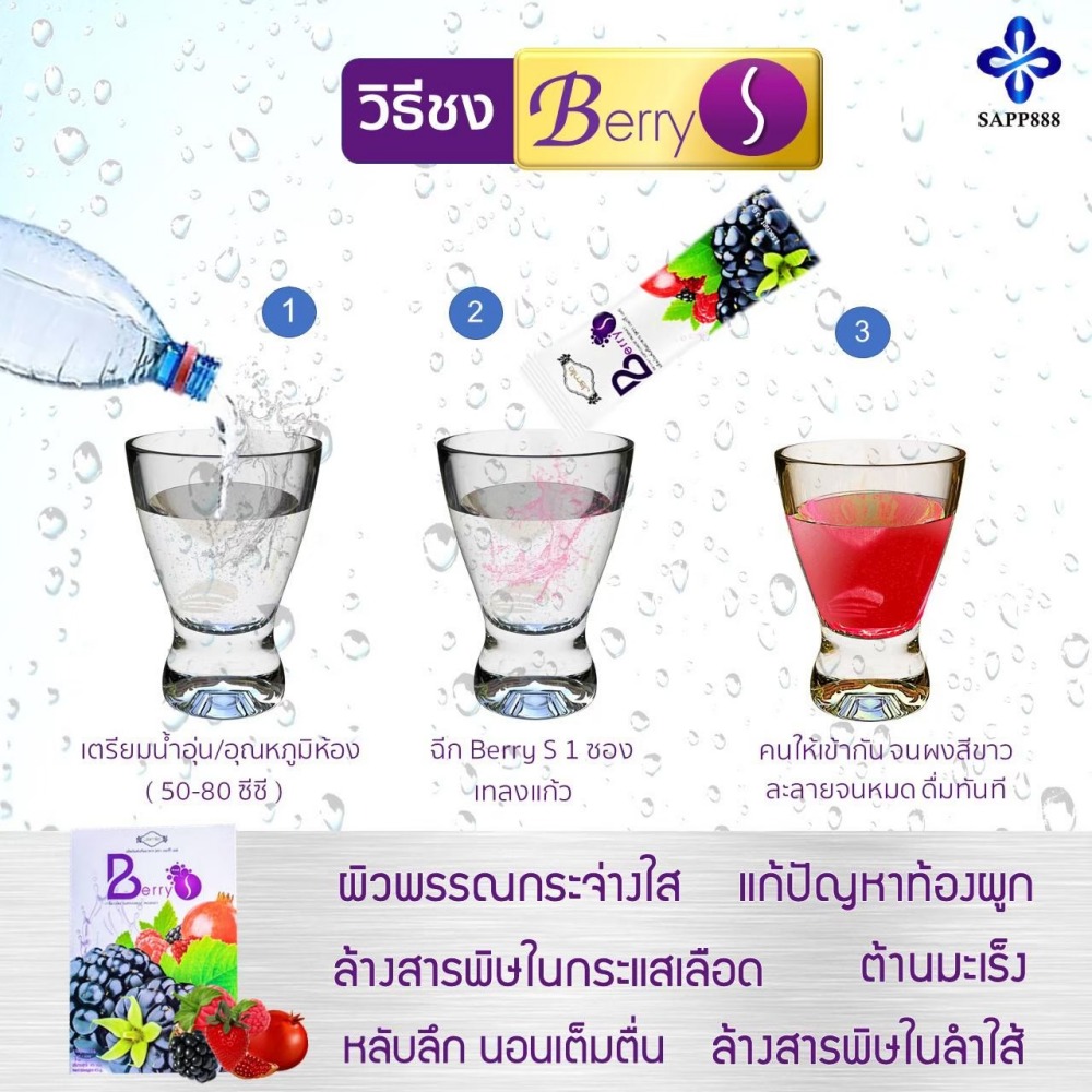 เบอร์รี่ เอส Berry S ล้างสารพิษ สารตกค้าง ในเลือด