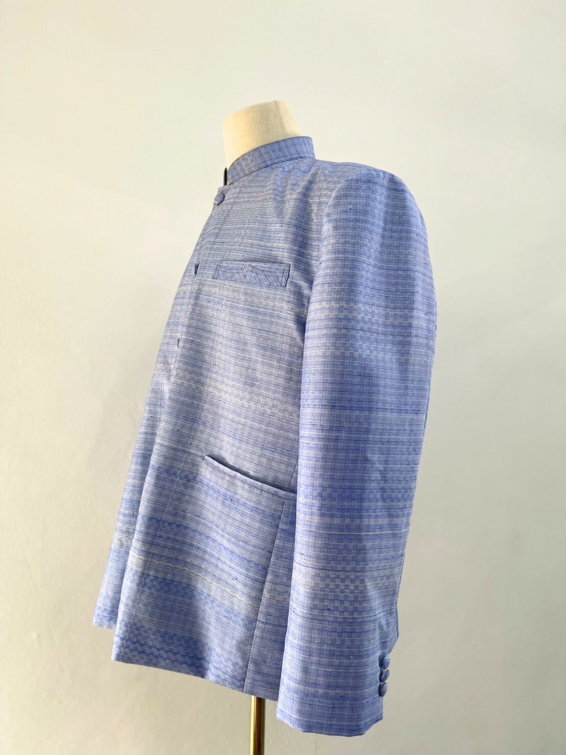 สั่งตัด (ไม่รวมผ้า) เสื้อสูท คอพระราชทาน แขนยาว แบบดั้งเดิม เลือกตาม Size