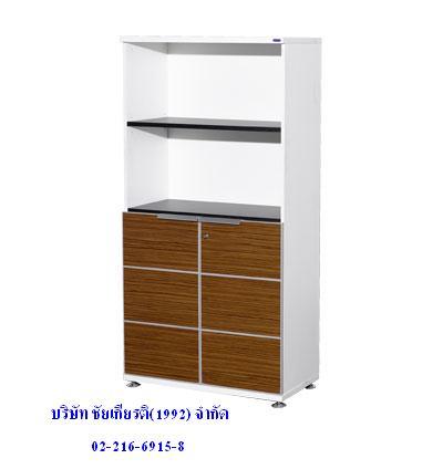 ตู้เก็บเอกสารสูงบนโล่ง ล่าง 2 บานเปิด ZCM-810